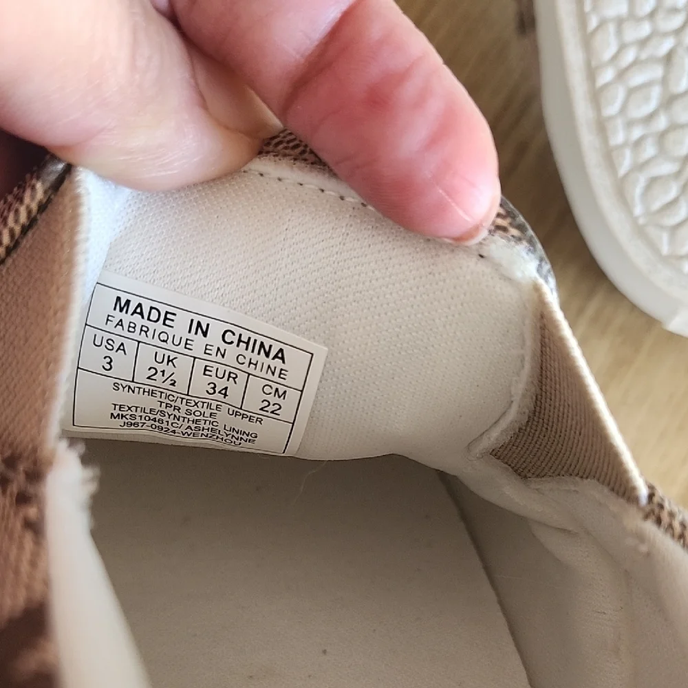 Michael Kors Tan Slip-On Kids Shoes Size 3